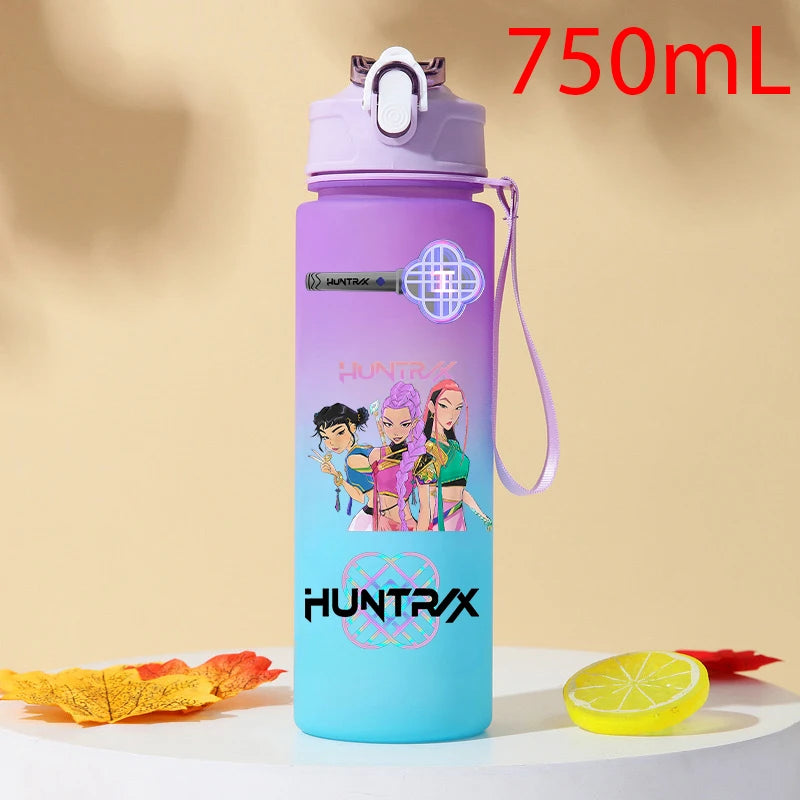 Gourde KPOP Demon Slayer 750ml – Bouteille d'eau en plastique | Cadeau Fan K-Pop