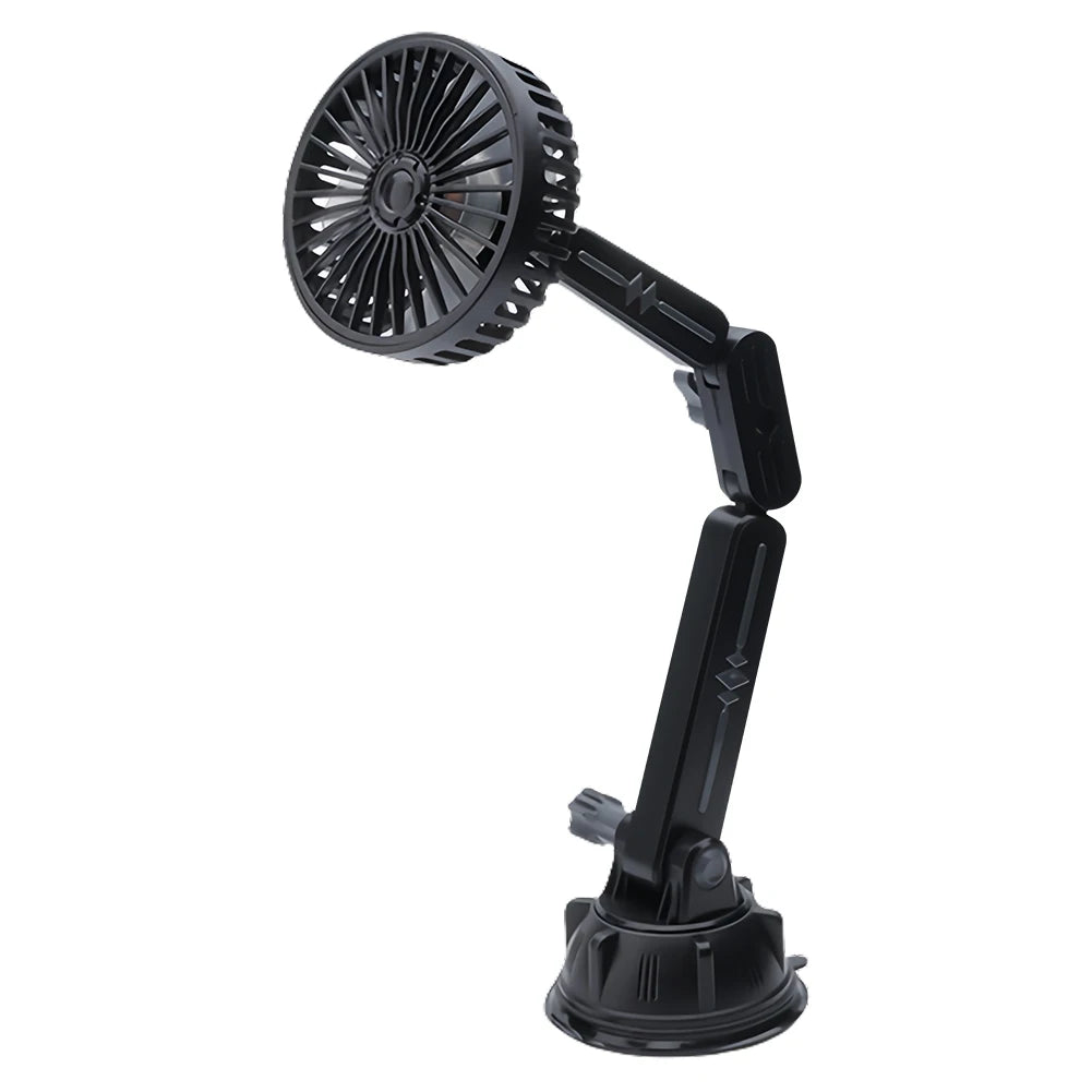 Ventilateur de Voiture Électrique 12V/24V – Rotation 360° & Ventouse Puissante