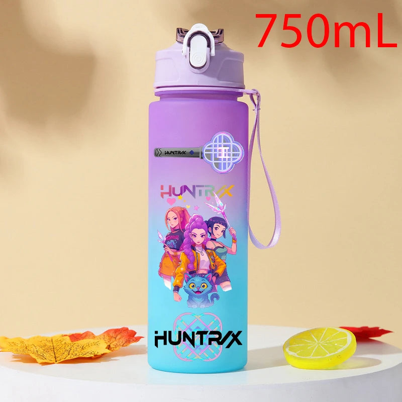 Gourde KPOP Demon Slayer 750ml – Bouteille d'eau en plastique | Cadeau Fan K-Pop