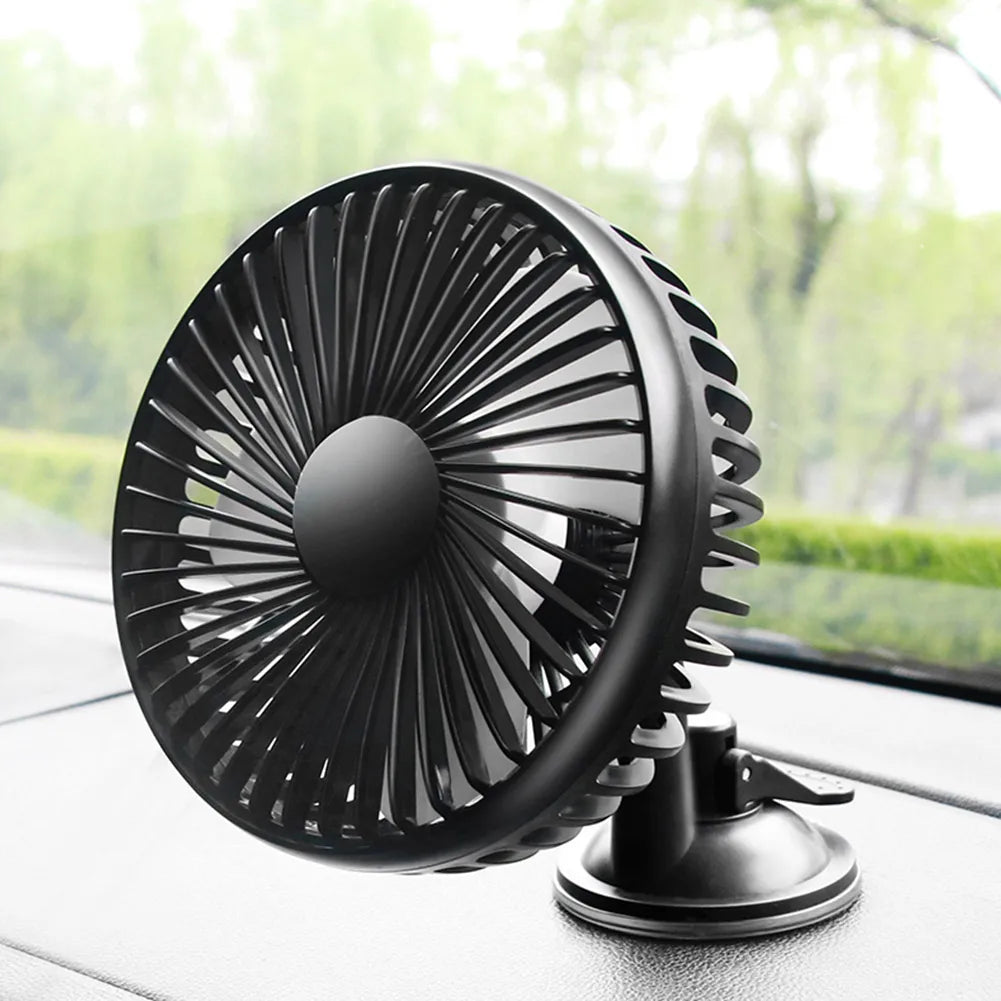 Ventilateur de refroidissement de voiture Portable 5V, alimenté par USB, ventouse rotative multi-angles, ventilateur de refroidissement pour tableau de bord, pour voiture, camion, SUV, RV