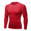 ous-vêtements thermiques à manches longues pour hommes, 1 pièce, ajustement serré, fin, séchage rapide, hauts de Fitness élastiques, vêtements Sprots d'automne et d'hiver