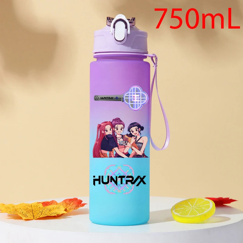 Gourde KPOP Demon Slayer 750ml – Bouteille d'eau en plastique | Cadeau Fan K-Pop