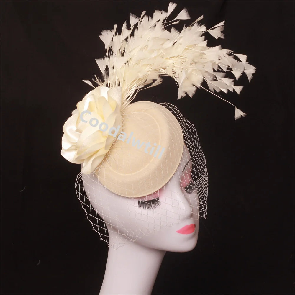 Chapeau Fascinateur À Fleurs – Pince à Cheveux Élégante, Kentucky Derby & Fêtes