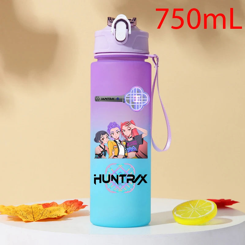 Gourde KPOP Demon Slayer 750ml – Bouteille d'eau en plastique | Cadeau Fan K-Pop