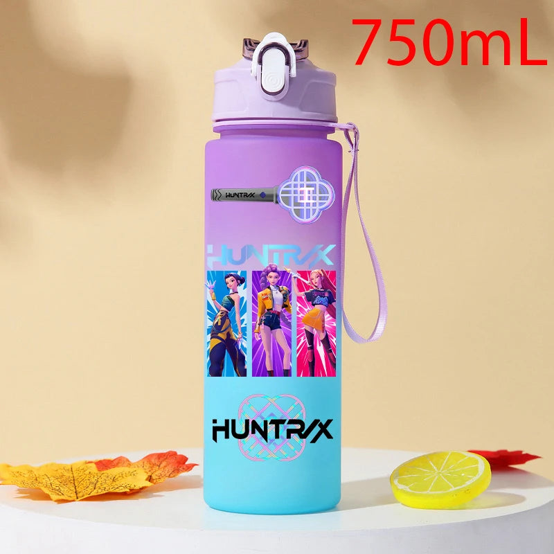 Gourde KPOP Demon Slayer 750ml – Bouteille d'eau en plastique | Cadeau Fan K-Pop