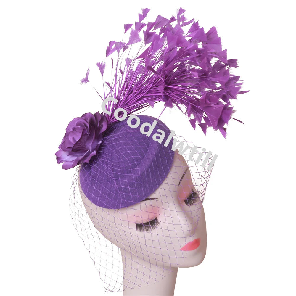 Chapeau Fascinateur À Fleurs – Pince à Cheveux Élégante, Kentucky Derby & Fêtes