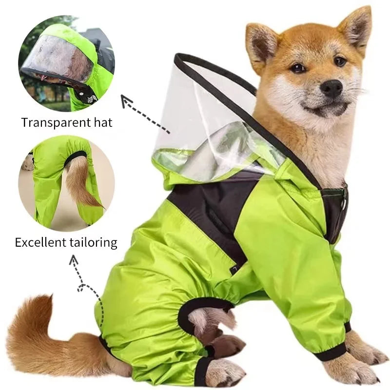 Manteau imperméable pour chien, vêtements pour animaux de compagnie, combinaison imperméable pour chien, vêtements résistants à l'eau pour chiens