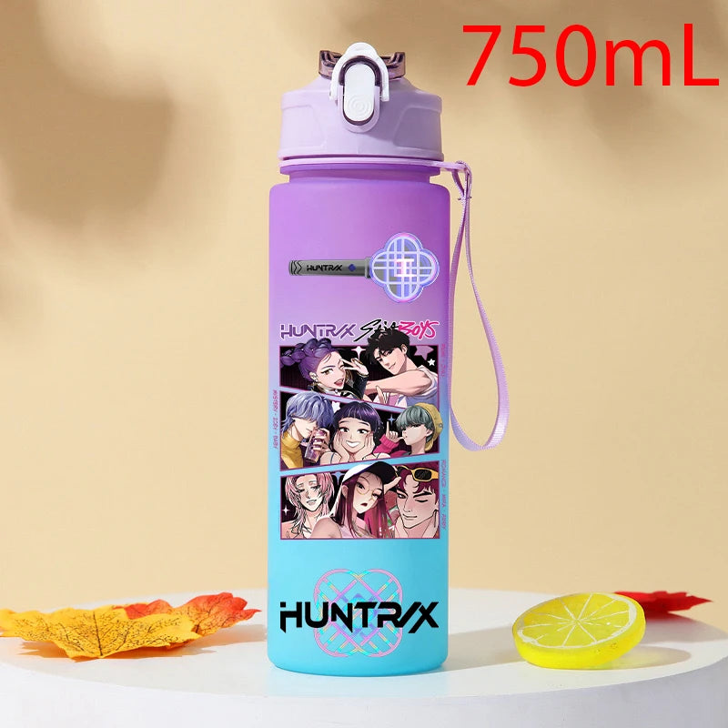 Gourde KPOP Demon Slayer 750ml – Bouteille d'eau en plastique | Cadeau Fan K-Pop