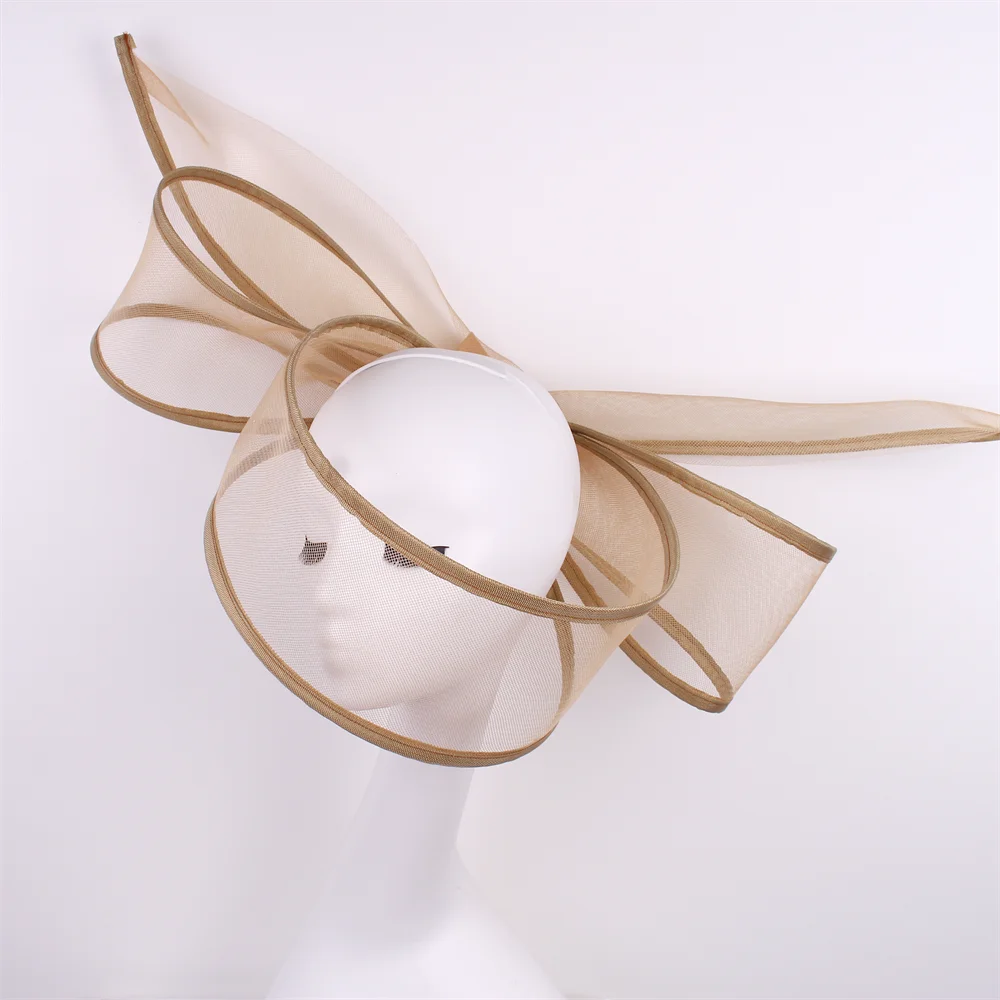 Nouveau  fascinateur mariage pilulier chapeau femmes élégant fascinateur chapeaux pince à cheveux église dames fête casque mode chapeaux