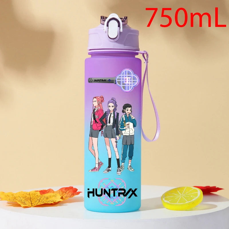 Gourde KPOP Demon Slayer 750ml – Bouteille d'eau en plastique | Cadeau Fan K-Pop