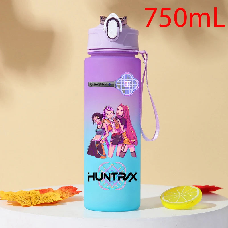 Gourde KPOP Demon Slayer 750ml – Bouteille d'eau en plastique | Cadeau Fan K-Pop