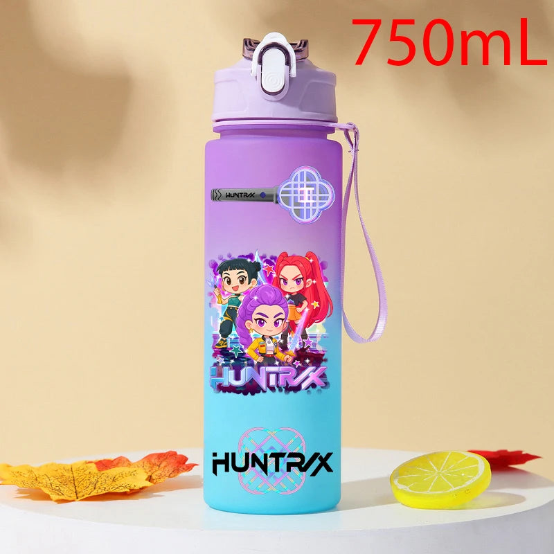 Gourde KPOP Demon Slayer 750ml – Bouteille d'eau en plastique | Cadeau Fan K-Pop