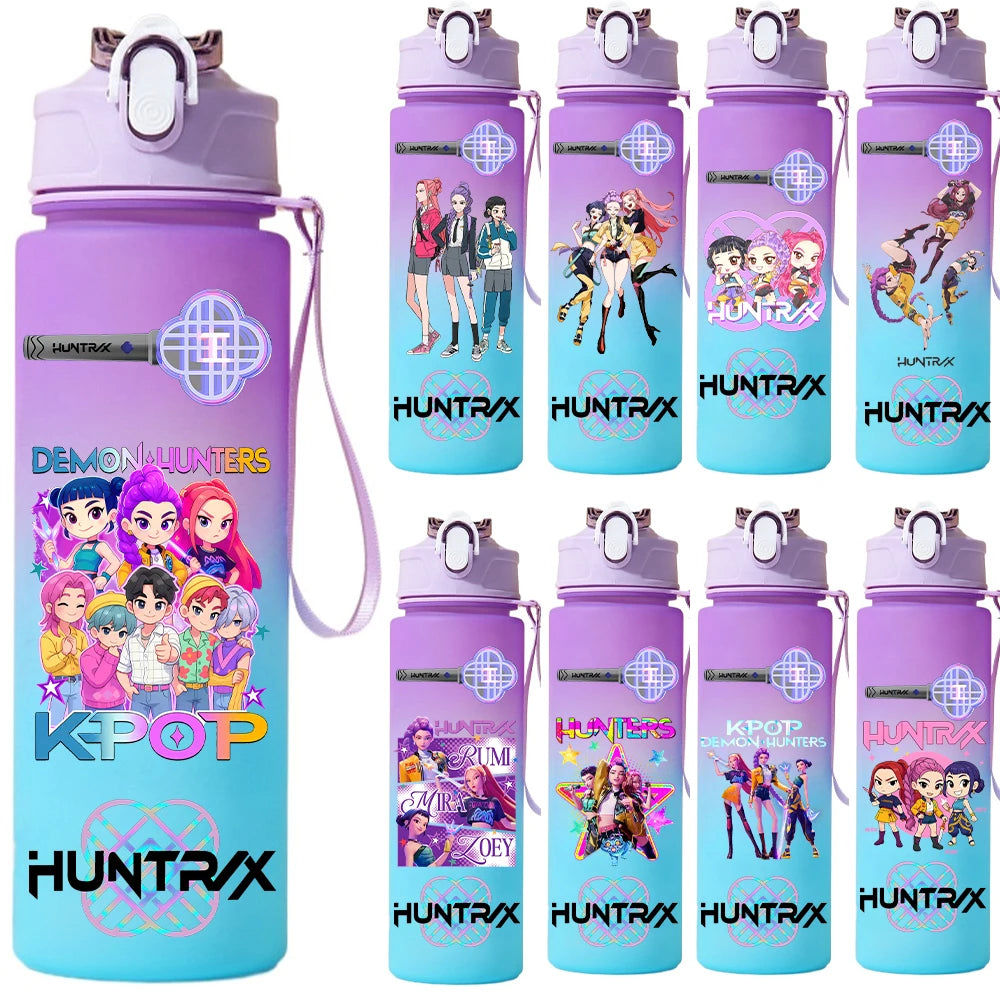 Gourde KPOP Demon Slayer 750ml – Bouteille d'eau en plastique | Cadeau Fan K-Pop