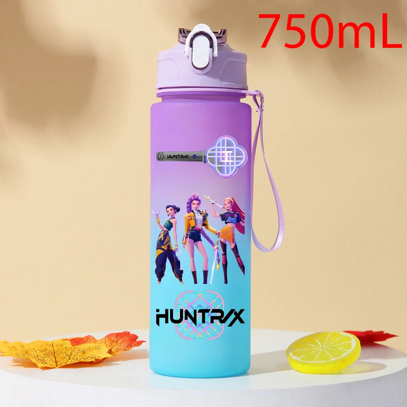 Gourde KPOP Demon Slayer 750ml – Bouteille d'eau en plastique | Cadeau Fan K-Pop