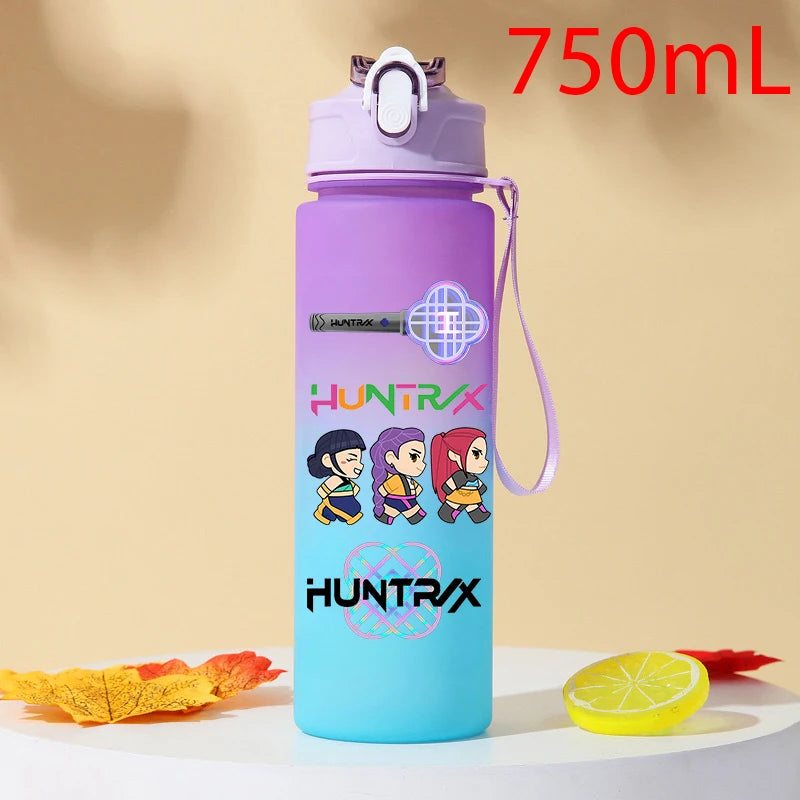 Gourde KPOP Demon Slayer 750ml – Bouteille d'eau en plastique | Cadeau Fan K-Pop