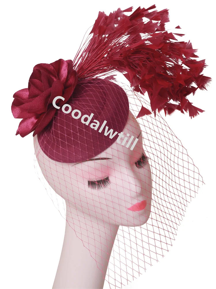 Chapeau Fascinateur À Fleurs – Pince à Cheveux Élégante, Kentucky Derby & Fêtes