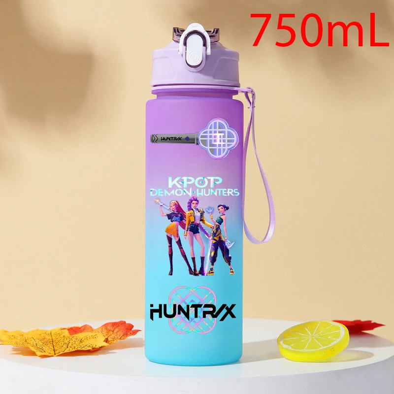 Gourde KPOP Demon Slayer 750ml – Bouteille d'eau en plastique | Cadeau Fan K-Pop