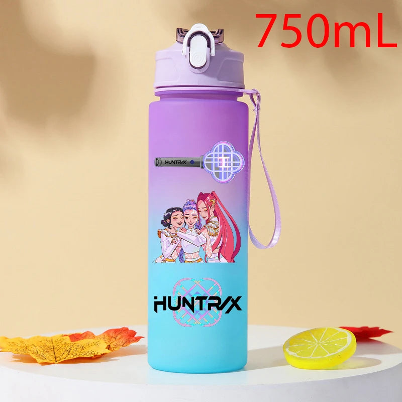 Gourde KPOP Demon Slayer 750ml – Bouteille d'eau en plastique | Cadeau Fan K-Pop