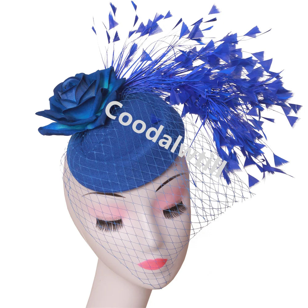 Chapeau Fascinateur À Fleurs – Pince à Cheveux Élégante, Kentucky Derby & Fêtes