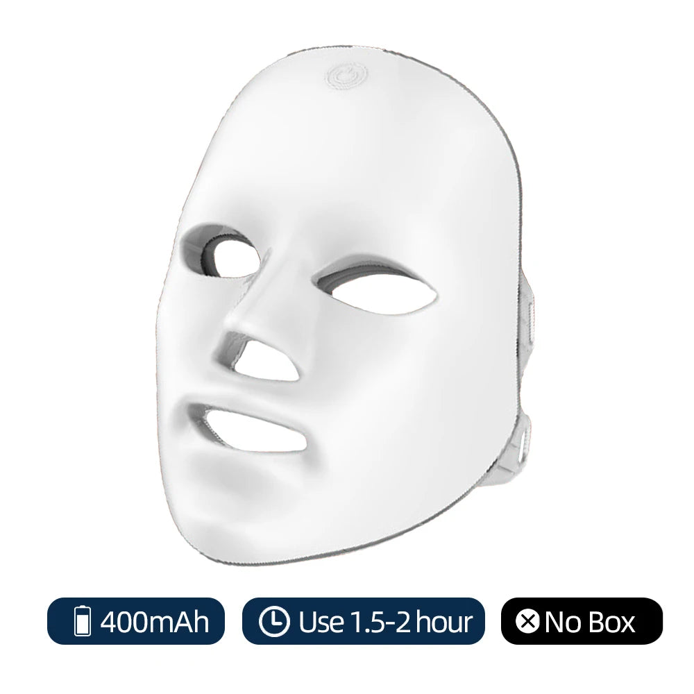 Masque LED Facial 7 Couleurs Rechargeable – Rajeunissement & Soin de la Peau à Domicile