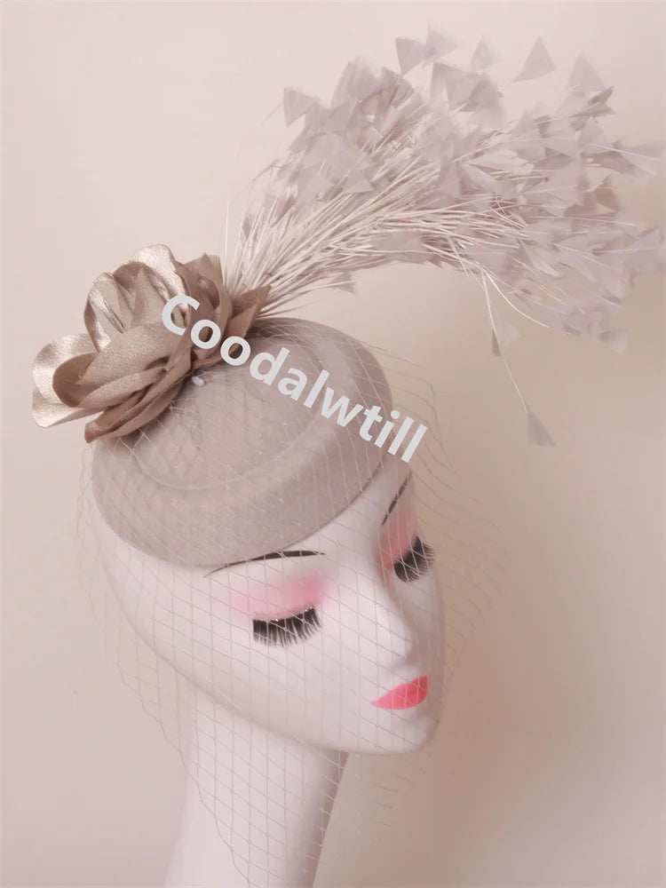 Chapeau Fascinateur À Fleurs – Pince à Cheveux Élégante, Kentucky Derby & Fêtes