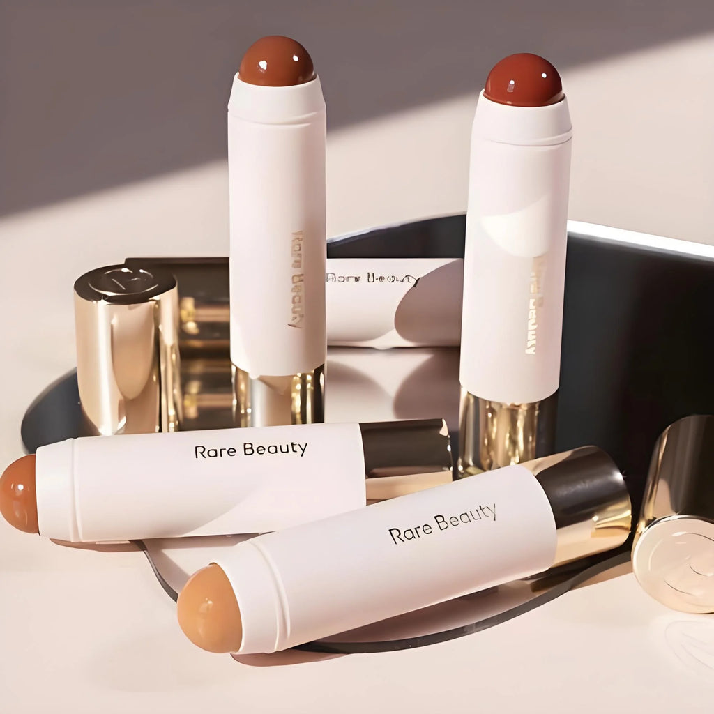 Blush Liquide Satiné & Bâton Contour Bronze Mat – Maquillage Longue Tenue | Ombres Nez & Joues