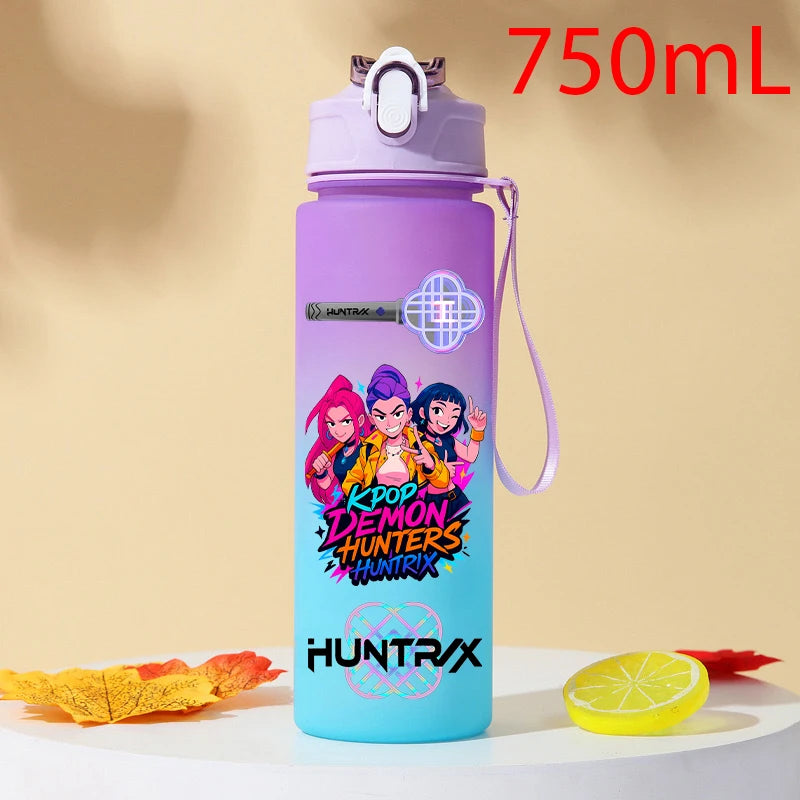 Gourde KPOP Demon Slayer 750ml – Bouteille d'eau en plastique | Cadeau Fan K-Pop