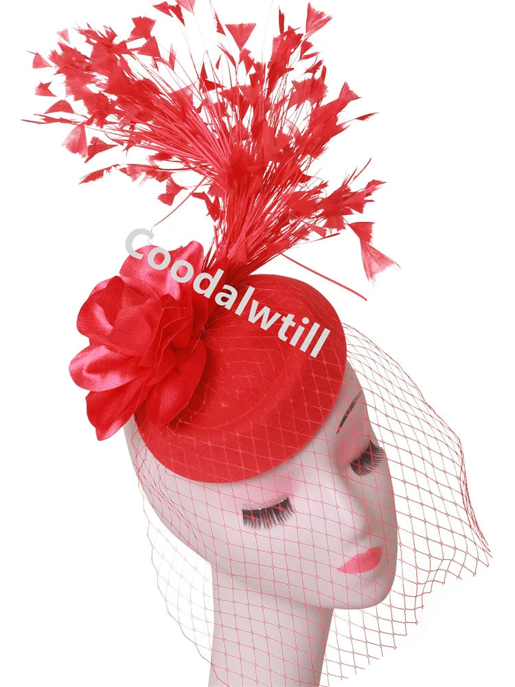 Chapeau Fascinateur À Fleurs – Pince à Cheveux Élégante, Kentucky Derby & Fêtes