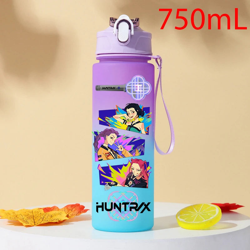 Gourde KPOP Demon Slayer 750ml – Bouteille d'eau en plastique | Cadeau Fan K-Pop