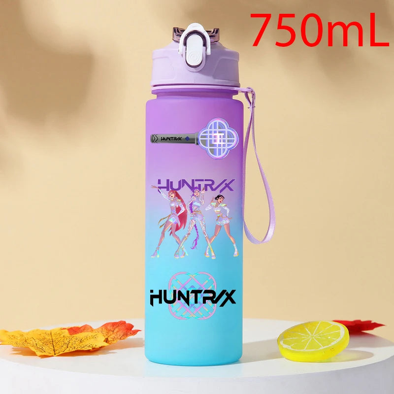 Gourde KPOP Demon Slayer 750ml – Bouteille d'eau en plastique | Cadeau Fan K-Pop